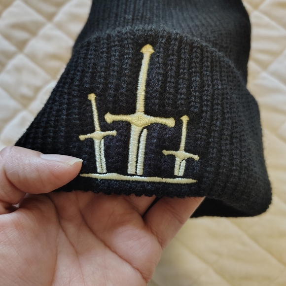 Black Knit Beanie - Picture 4 of 5